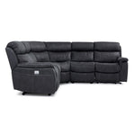 Haven 5-Piece Dual Power Reclining Sectional - Grey