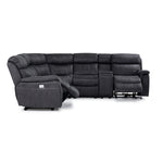 Haven 6-Piece Dual Power Reclining Sectional - Grey