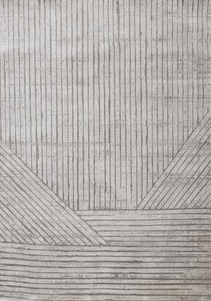 Hayden 6'7" x 9'6" Modern Lines Area Rug - Grey