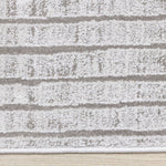 Hayden 6'7" x 9'6" Modern Lines Area Rug - Grey