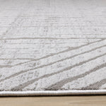 Hayden 6'7" x 9'6" Modern Lines Area Rug - Grey