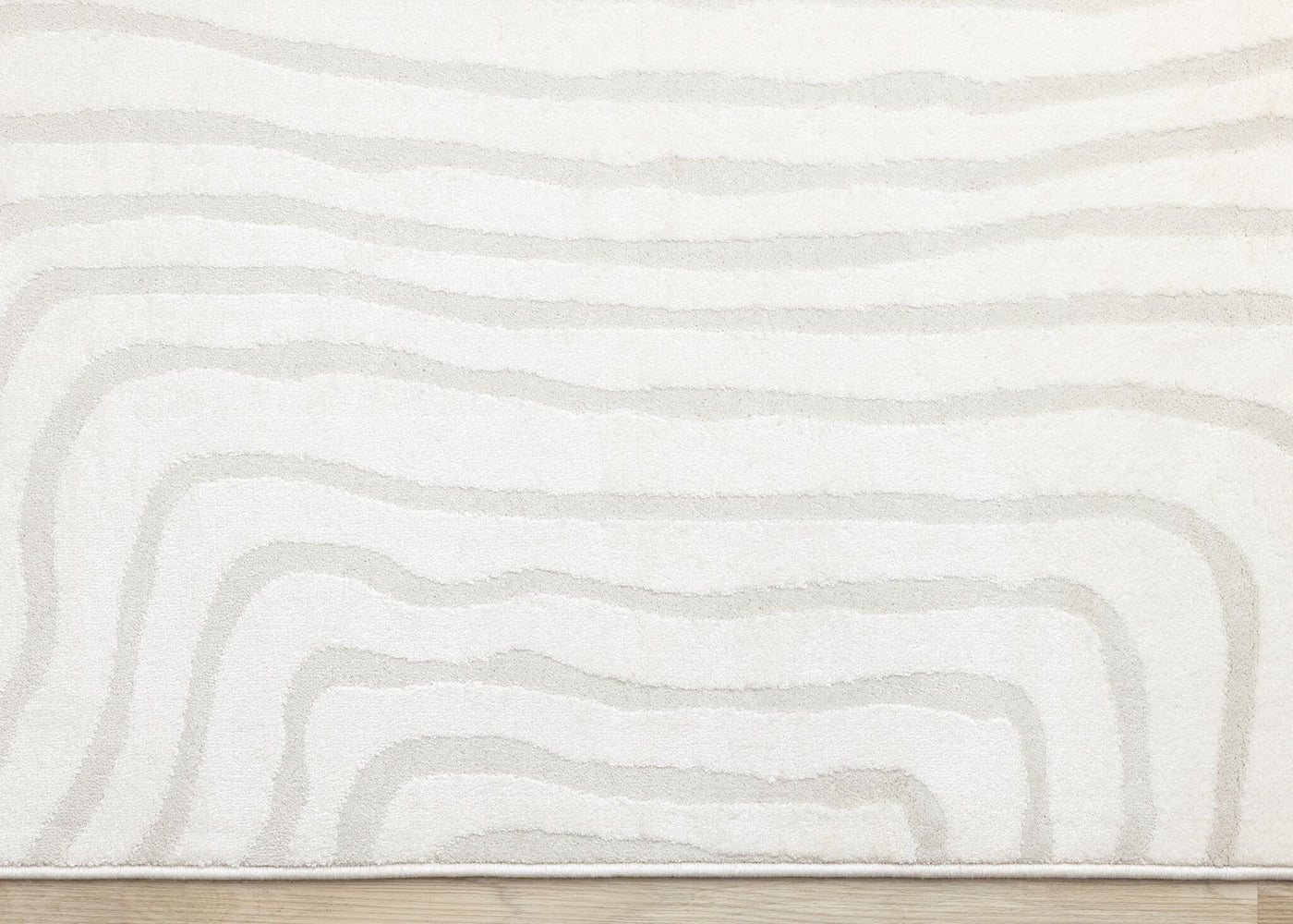 Hayden 6'7" x 9'6" Swirling Lines Area Rug - Grey