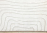 Hayden 6'7" x 9'6" Swirling Lines Area Rug - Grey