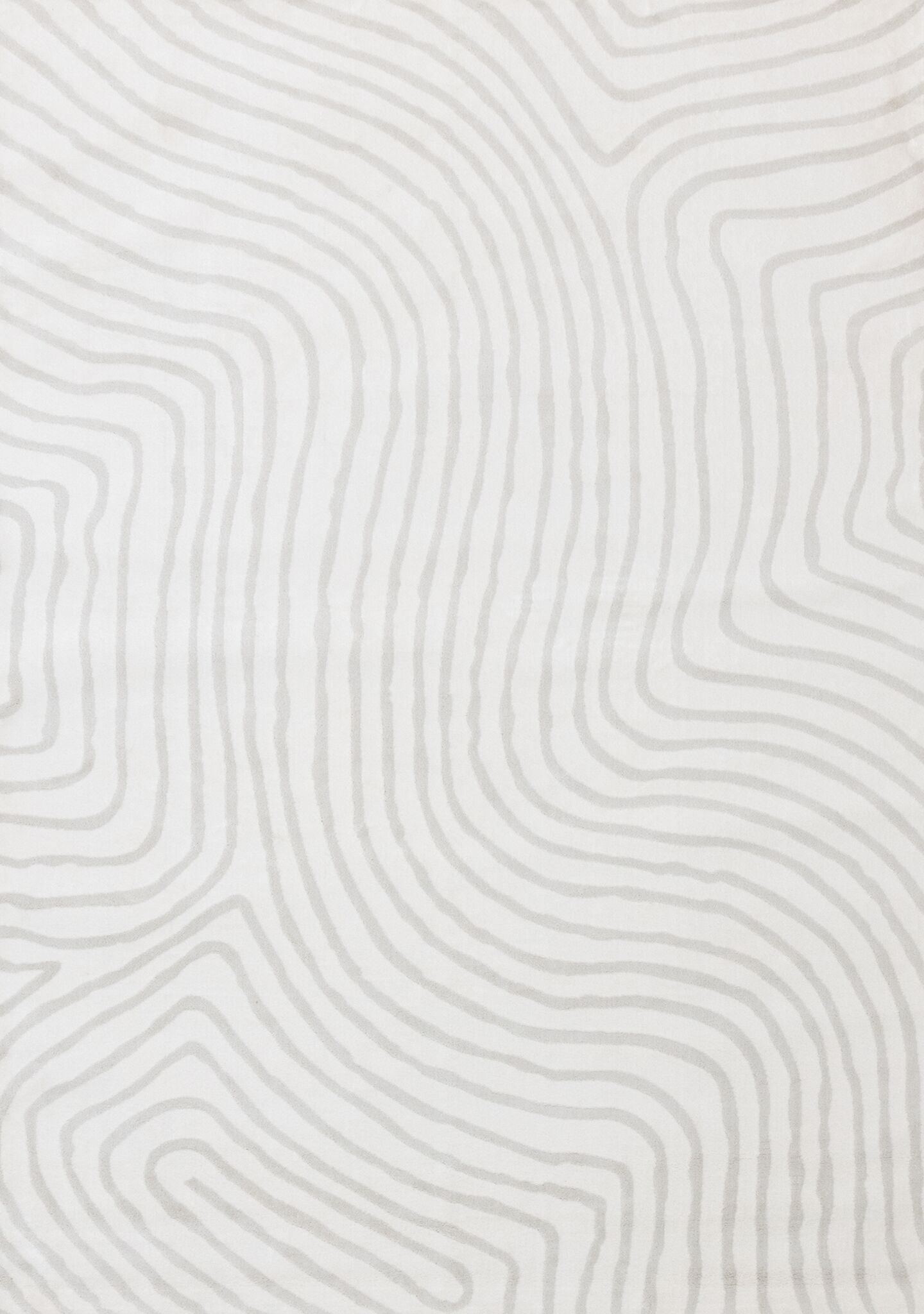 Hayden 5'3" x 7'7" Swirling Lines Area Rug - Grey