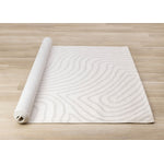 Hayden 6'7" x 9'6" Swirling Lines Area Rug - Grey