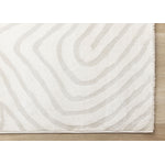 Hayden 6'7" x 9'6" Swirling Lines Area Rug - Grey