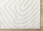 Hayden 6'7" x 9'6" Swirling Lines Area Rug - Grey