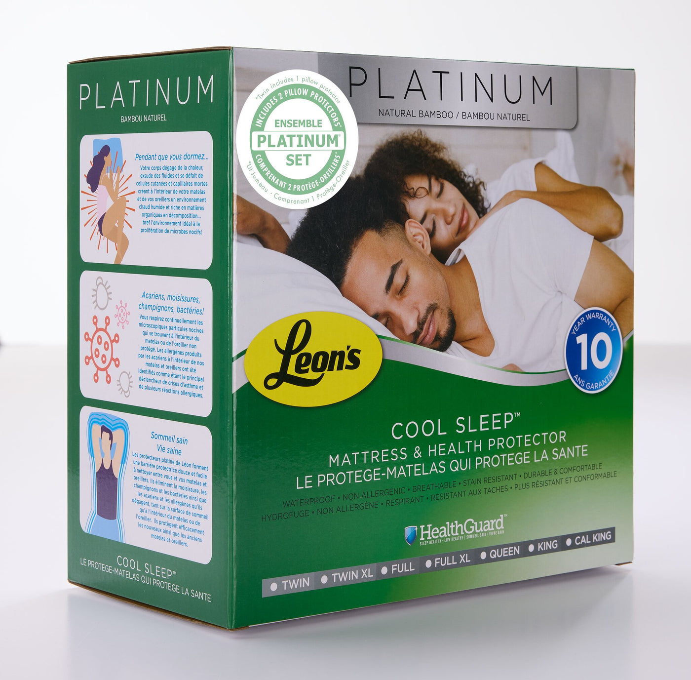 Platinum Full Mattress Health Guard & Pillow Protectors - Bamboo