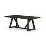 Hearst Extendable Trestle Dining Table - Dark Oak
