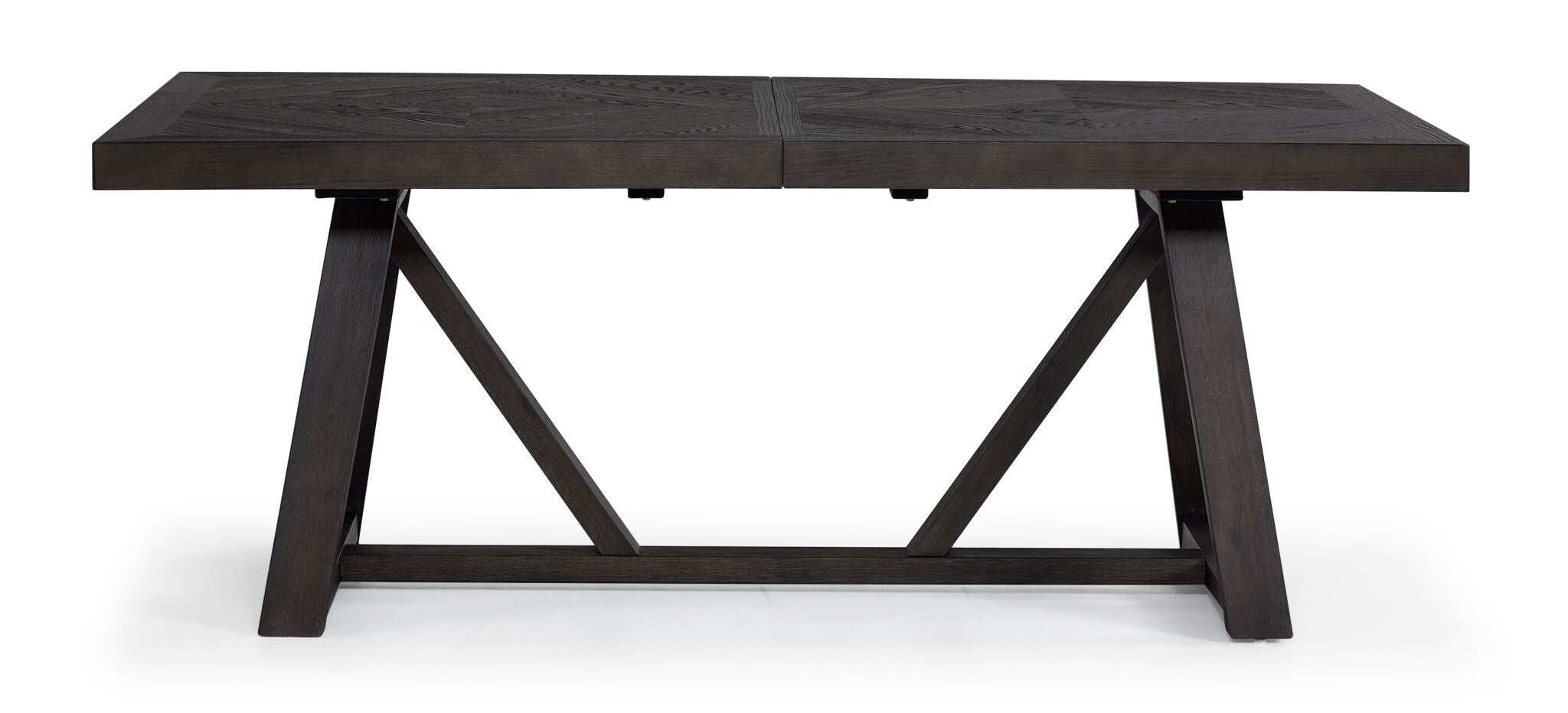 Hearst Extendable Trestle Dining Table - Dark Oak