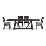 Hearst 5-Piece Extendable Trestle Dining Set - Dark Oak