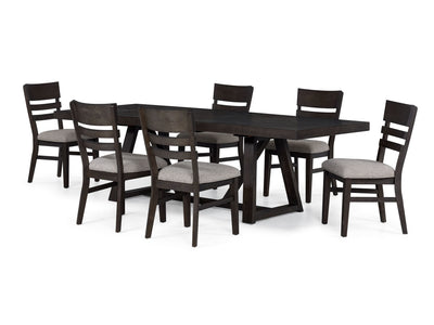Hearst 7-Piece Extendable Trestle Dining Set - Dark Oak
