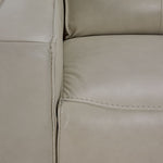 Henry Leather Triple Power Reclining Sofa - Ivory