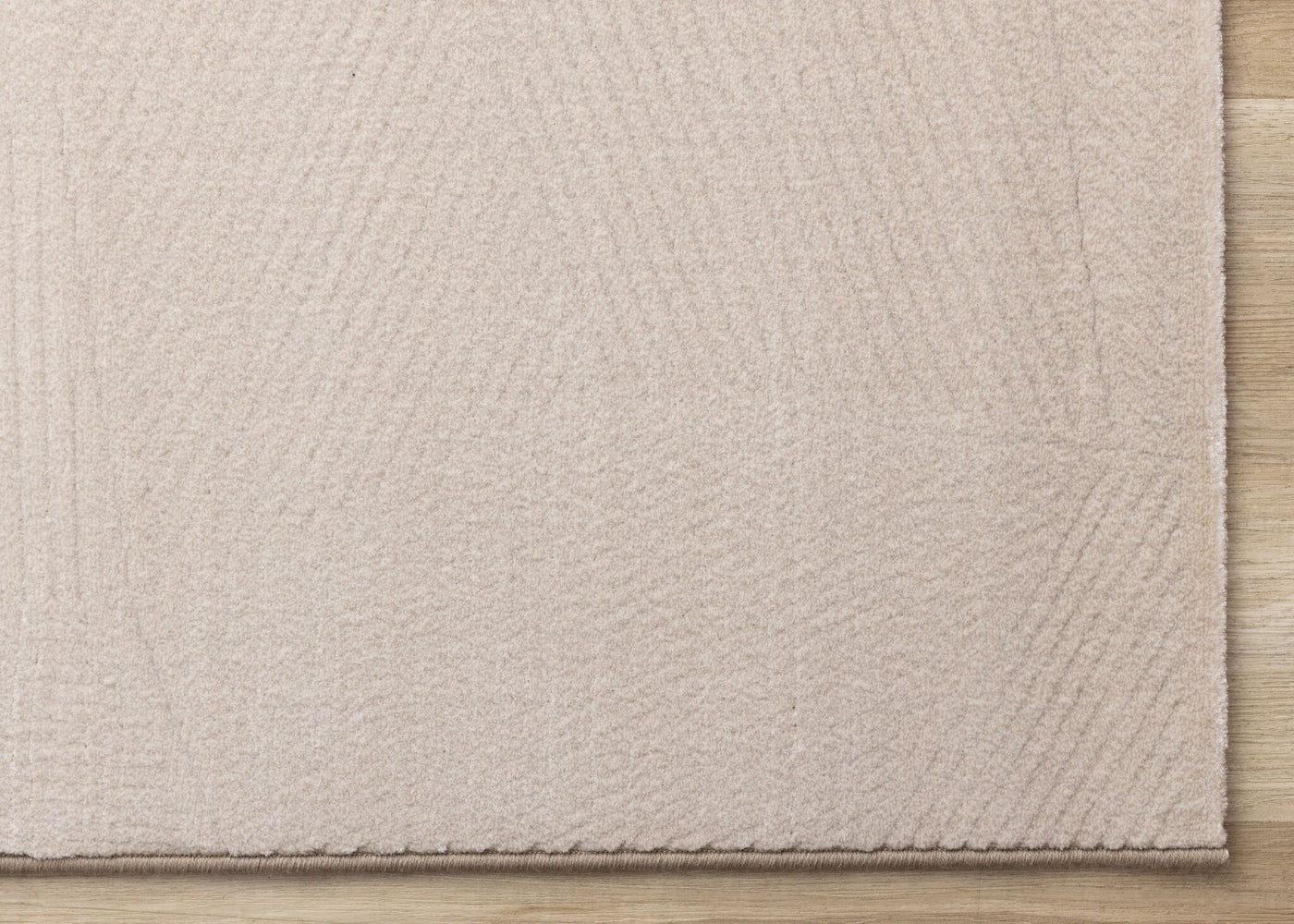 Himalaya 6'7" x 9'6" Striped Geometic Shape Area Rug - Taupe