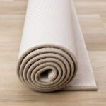 Himalaya 6'7" x 9'6" Striped Geometic Shape Area Rug - Taupe