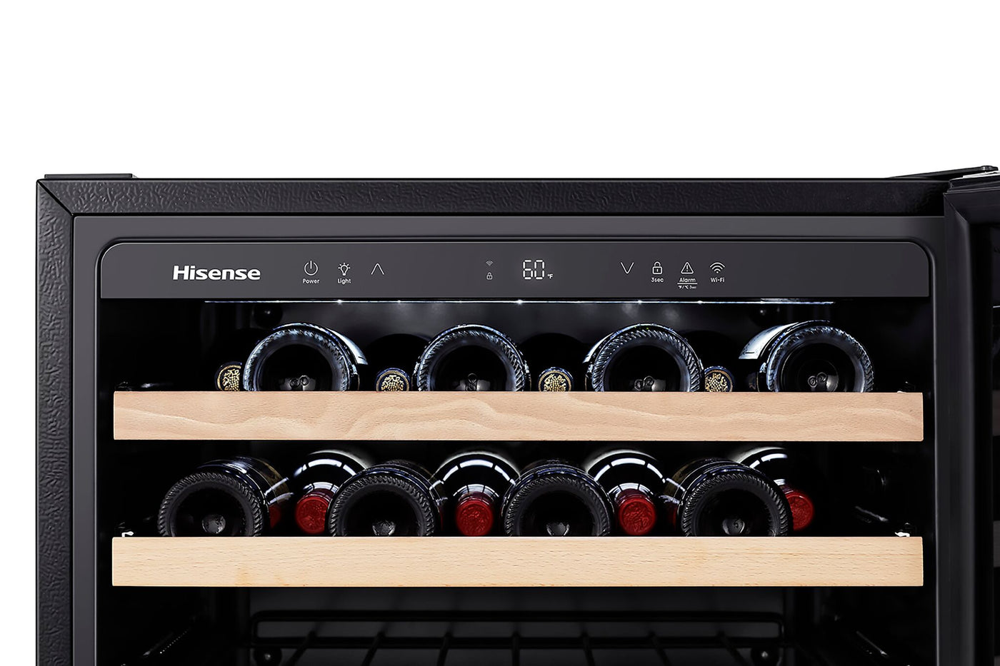 Hisense Stainless Steel Smart 54-Bottle Single Zone Wine Cooler (5.4 cu.ft) - HWS054N6SS