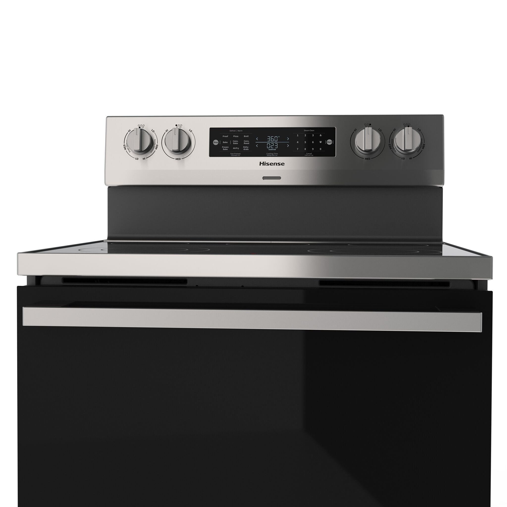 Hisense Stainless Steel Freestanding Electric True Convection Range with Air Fry (5.8 cu.ft) - HBE3502CAS