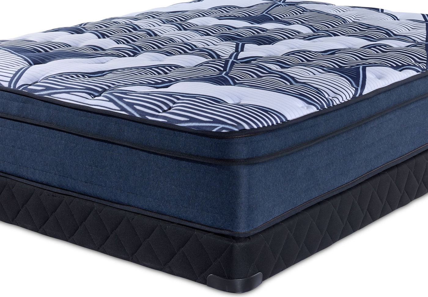 Sealy Posturepedic® Plus Sterling - Hugo II Medium Eurotop King Mattress and Low Profile Split Boxspring Set