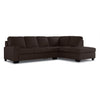 Icon Leather 2-Piece Sectional with Right Facing Chaise - Mocha