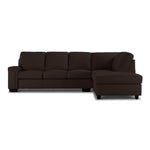 Icon Leather 2-Piece Sectional with Right Facing Chaise - Mocha