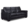 Icon Leather Sofa - Black