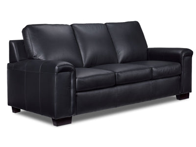 Icon Leather Sofa - Black
