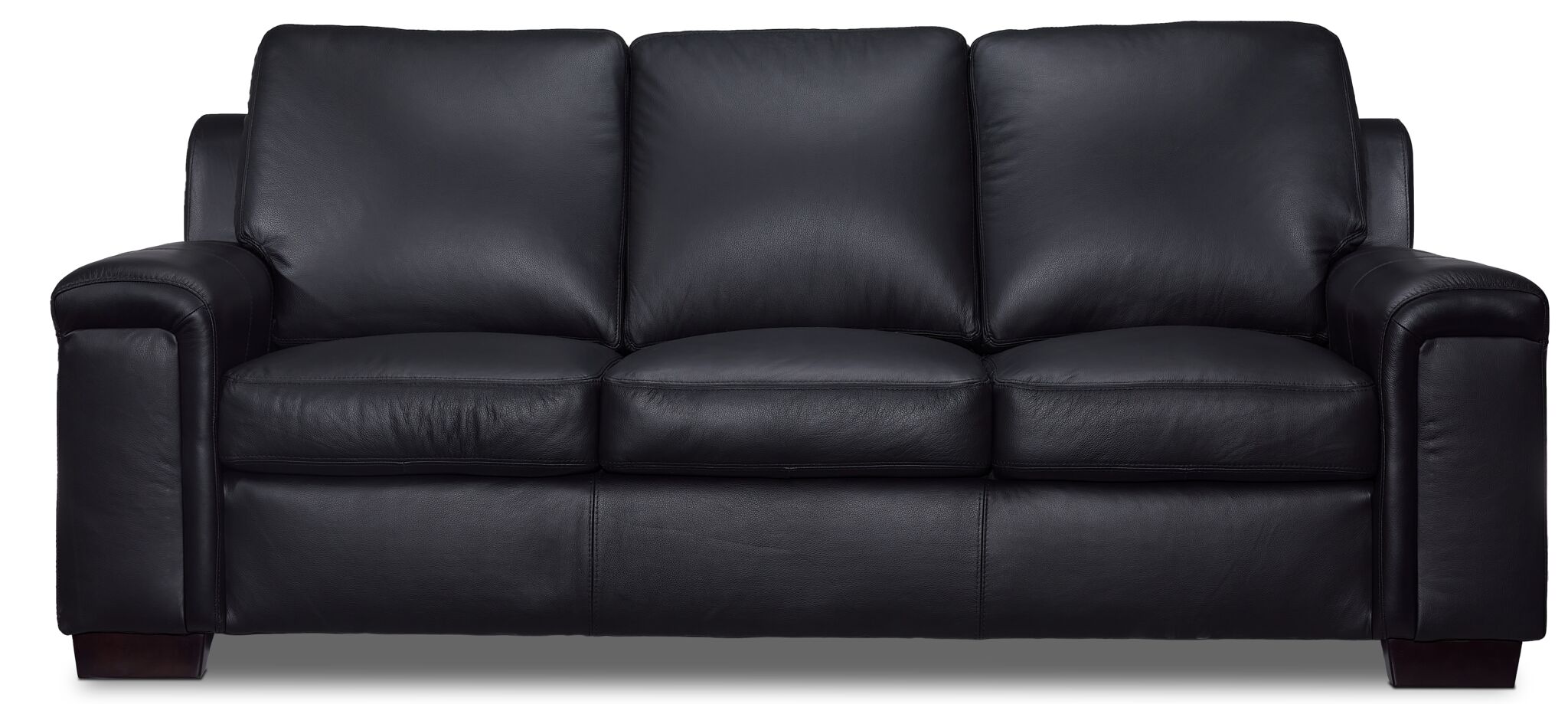 Icon Leather Sofa - Black