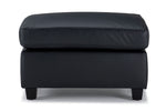 Icon Leather Ottoman - Black