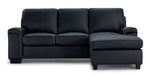 Icon Leather Sofa Chaise - Black