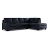 Icon Leather 2-Piece Sectional with Right Facing Chaise - Black