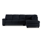 Icon Leather 2-Piece Sectional with Right Facing Chaise - Black