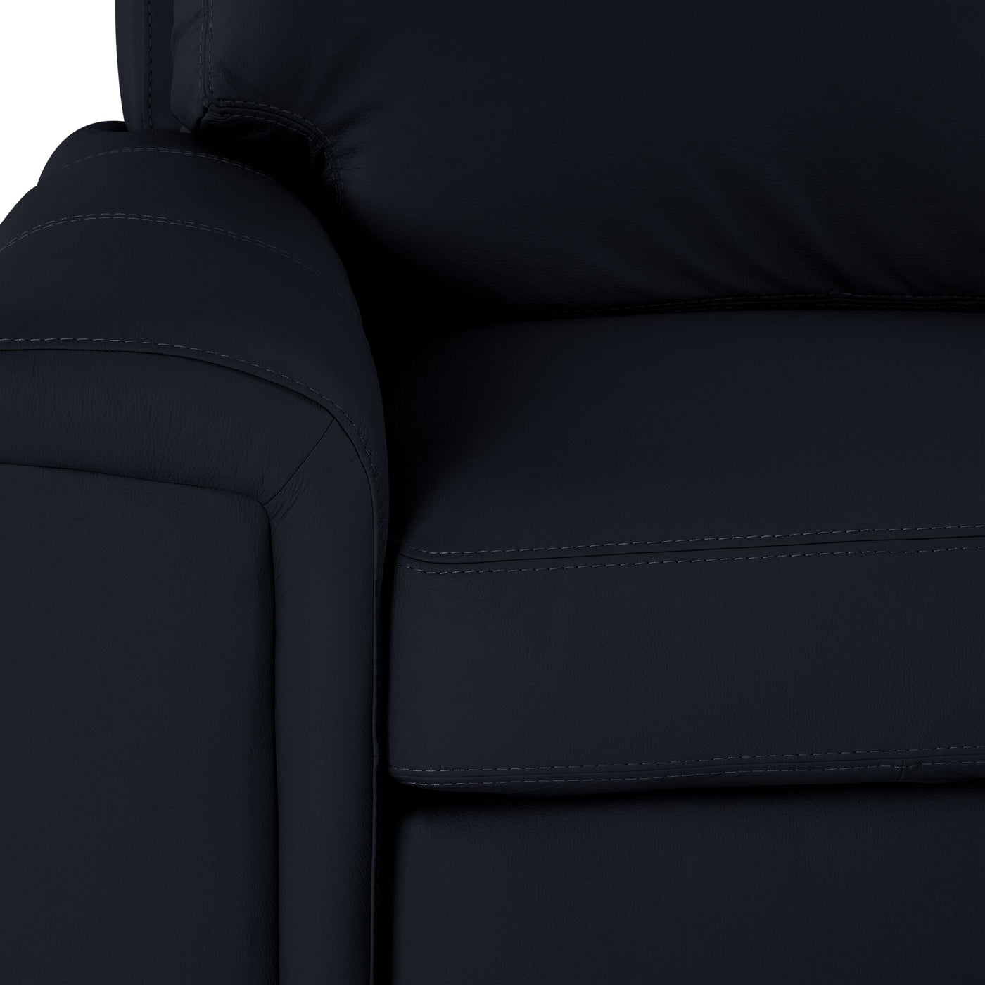 Icon Leather 2-Piece Sectional with Left Facing Chaise - Black
