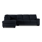 Icon Leather 2-Piece Sectional with Left Facing Chaise - Black