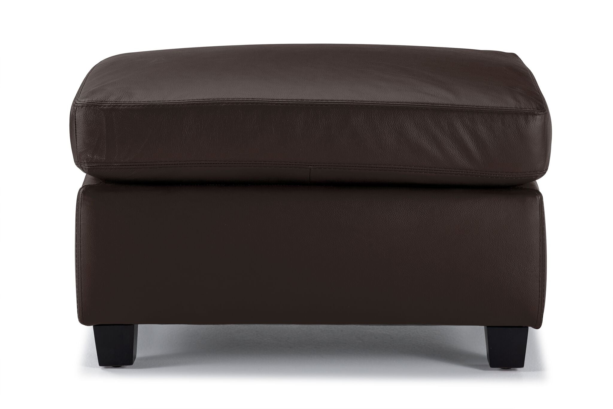 Icon Leather Ottoman - Mocha