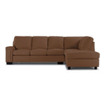 Icon Leather 2-Piece Sectional with Right Facing Chaise - Saddle