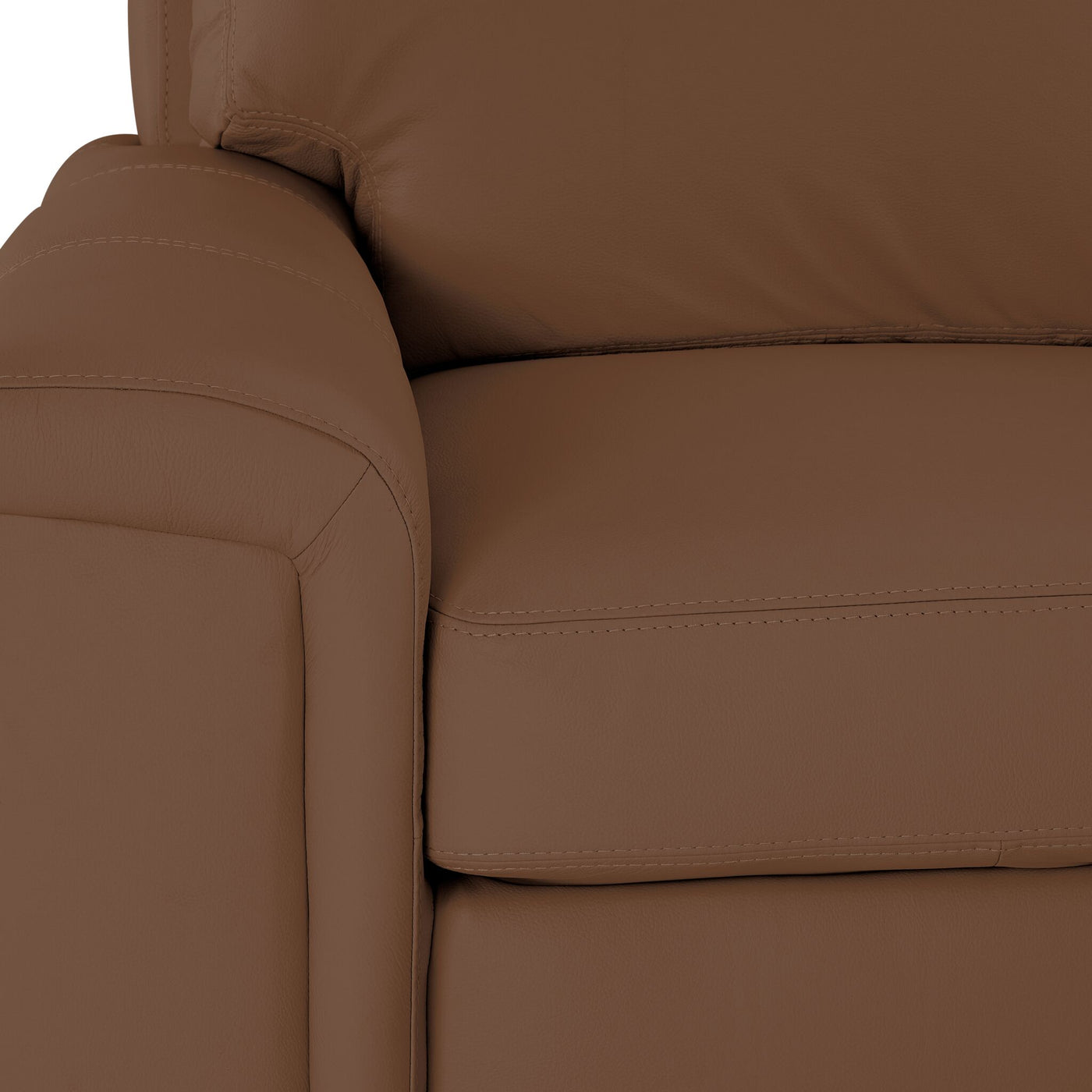 Icon Leather 2-Piece Sectional with Right Facing Chaise - Saddle
