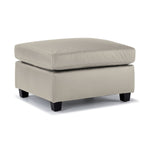 Icon Leather Ottoman - Silver Grey