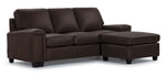 Icon Leather Sofa Chaise - Mocha
