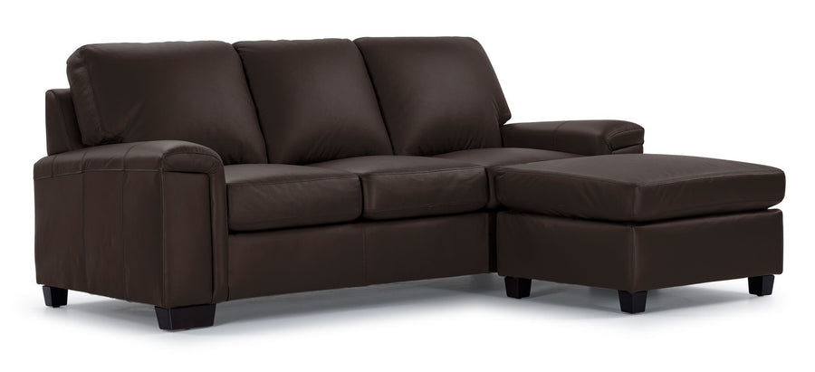 Icon Leather Sofa Chaise - Mocha