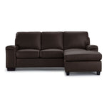 Icon Leather Sofa Chaise - Mocha