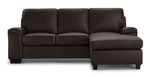 Icon Leather Sofa Chaise - Mocha