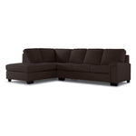 Icon Leather 2-Piece Sectional with Left Facing Chaise - Mocha