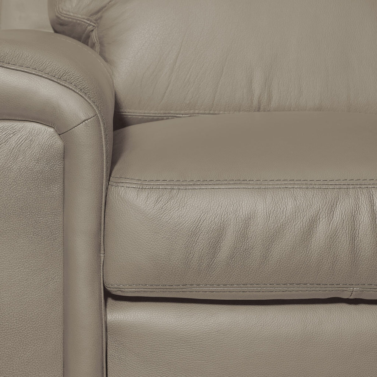 Icon Leather Sofa - Cloud Grey