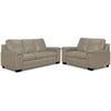 Icon Leather Sofa and Loveseat Set - Cloud Grey