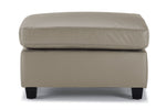 Icon Leather Ottoman - Cloud Grey