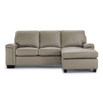 Icon Leather Sofa Chaise - Cloud Grey