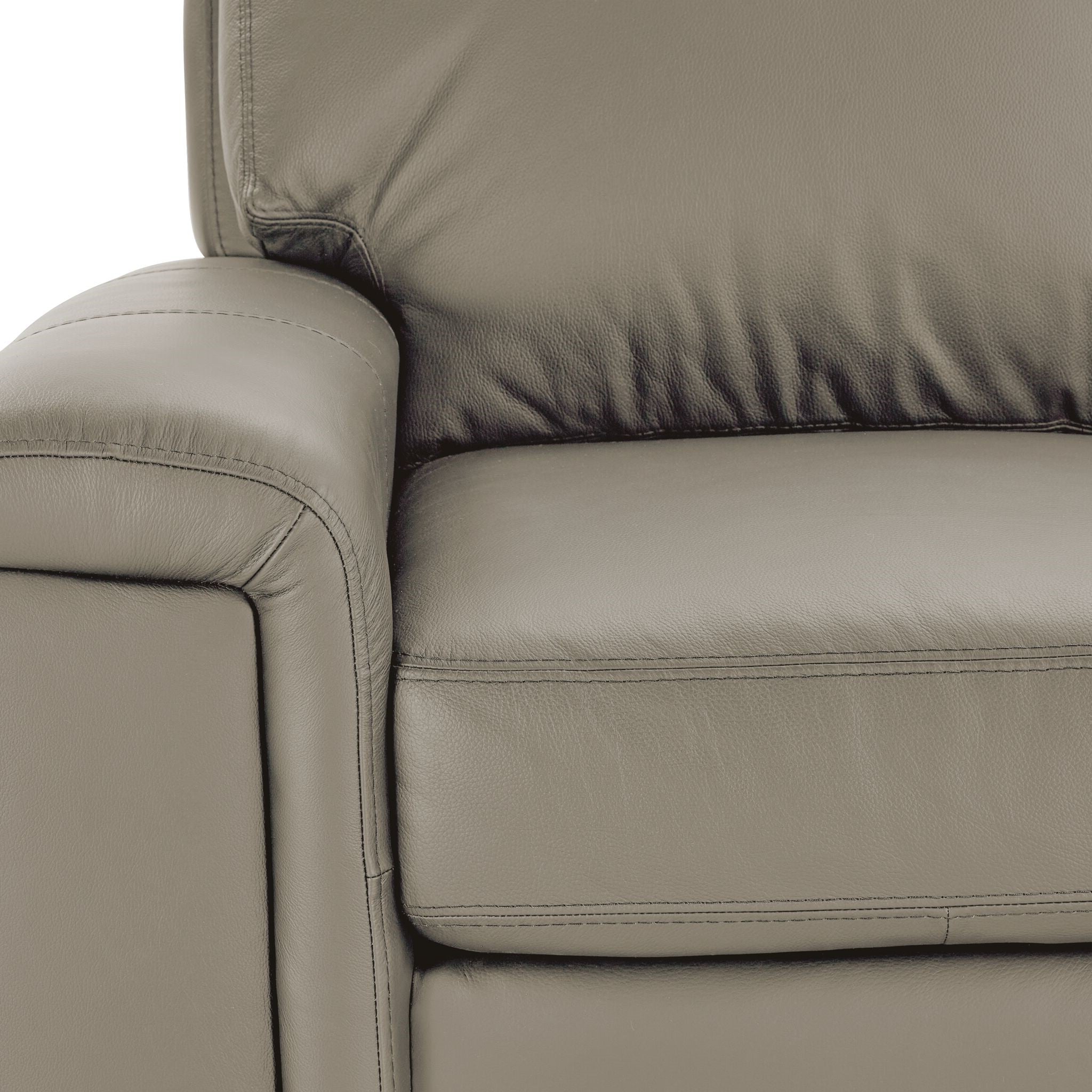 Icon Leather Sofa Chaise - Cloud Grey