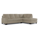 Icon Leather 2-Piece Sectional with Right Facing Chaise - Cloud Grey