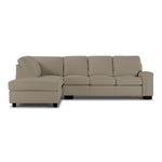 Icon Leather 2-Piece Sectional with Left Facing Chaise - Cloud Grey