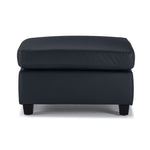 Icon Leather Ottoman - Navy